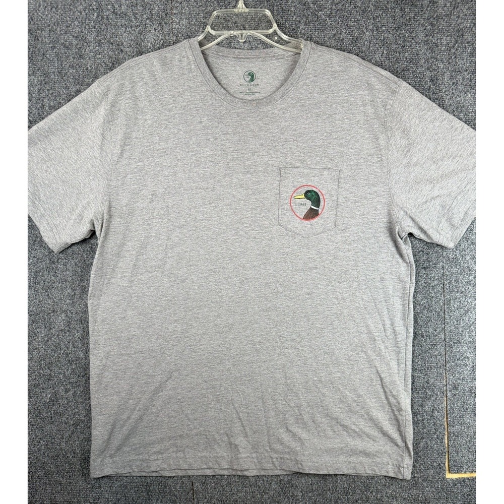 Duck Head Men's Graphic Pocket T-Shirt Double-Sided Duck Short Sleeve Size XL